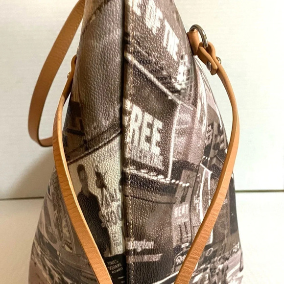 Borsette print PVC leather tote handbag - Picture 4 of 9